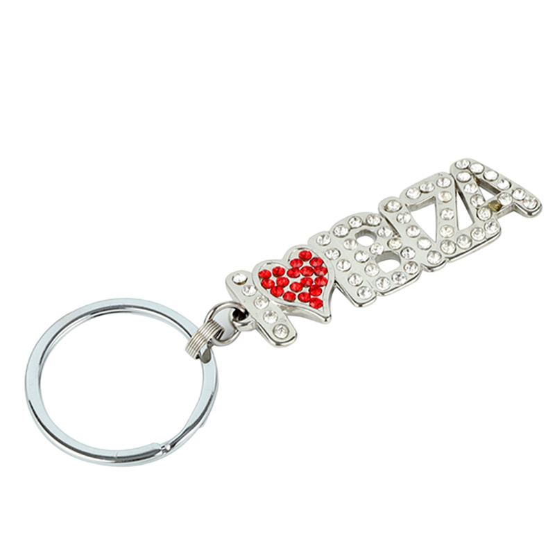 Polished Zinc Alloy Metal Keychain with Anti-Tarnish Finish, Fine Die-Cast Key Ring Key Holder, Smooth-Edged Key Fob for Corporate Events