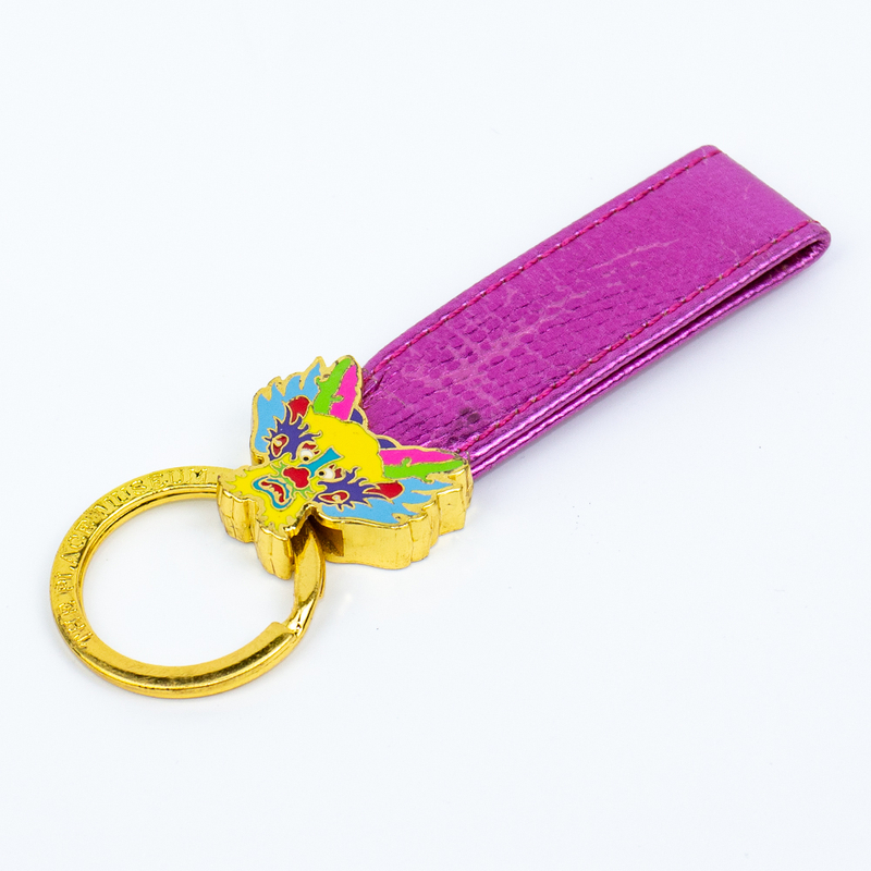 Luxury Crocodile Embossed Leather Keychain with Gold Plated Clip, High-End Corporate Gift for Brand Promotion and Executive Use