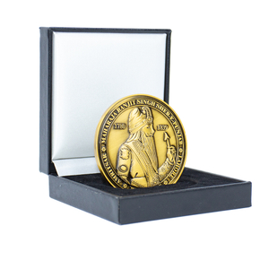 Historical Anniversary Bronze Alloy Challenge Coin with High Relief and Antique Patina, Traditional Emblem Commemorative Coin for Anniversary Celebration and Historical Education