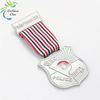 manufacturer custom badge public souvenir award honor metal medal fiesta medallion badge with ribbon