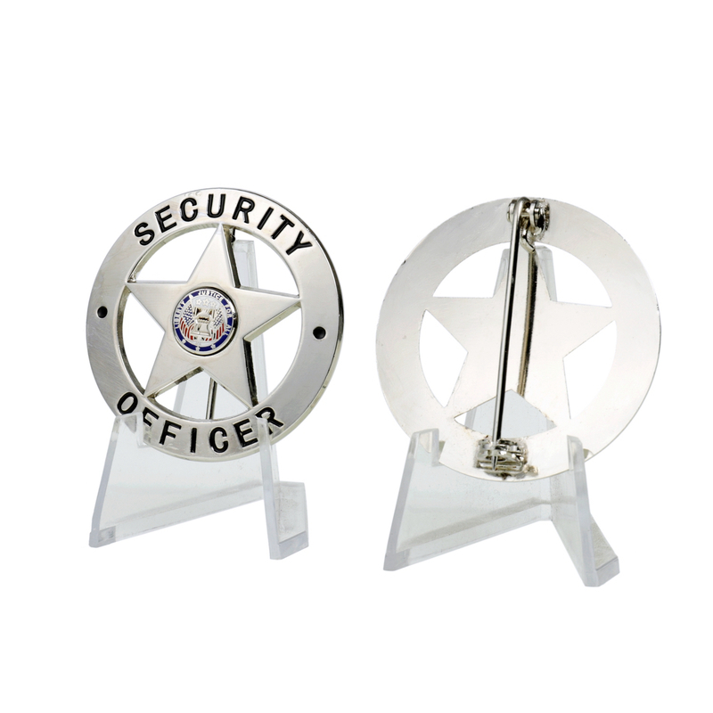 Professional Tactical Security Badge with Hard Enamel and Cloisonné Finish, Authorized Law Enforcement Pin for Security Detail and Patrol Duty, Durable Metal Identification