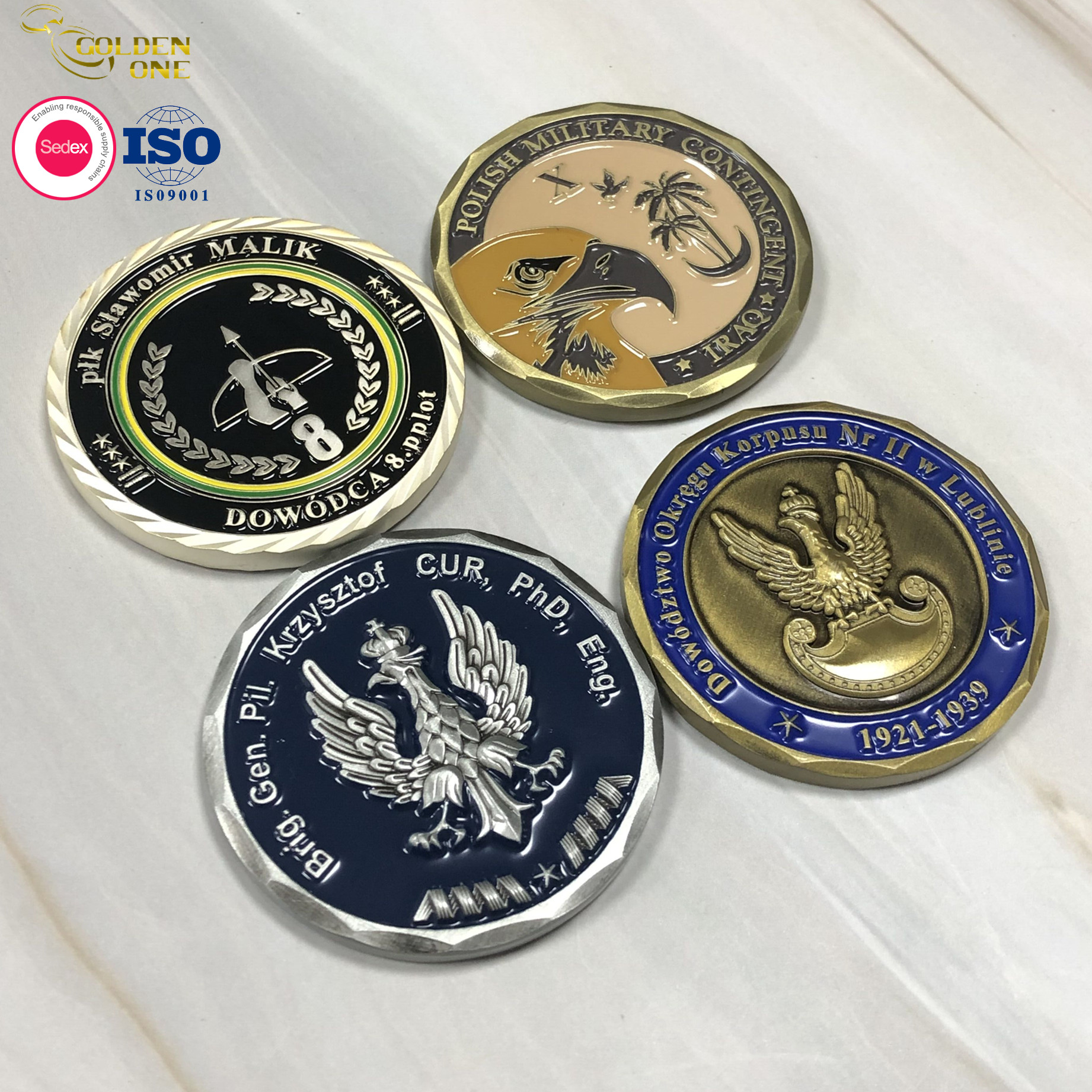 Wholesale Cheap Customize Blank Metal Double Sided 3D Logo Enamel Motivational Sports Firefighter Custom Challenge Coin