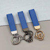 Custom Logo PU Leather Keychain for Car Keys Hot Stamping Luxury Promotional Gift Wholesale Bulk Order