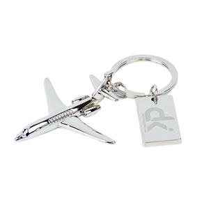 Custom Zinc Alloy Airplane Keychain with UV/Laser Logo Minimalist Stylish Blank Keychain for Promotional Gifts Daily Accessories 24h Design MOQ50