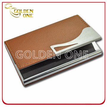Factory Supply Metal & Leather Business Name Card Holder