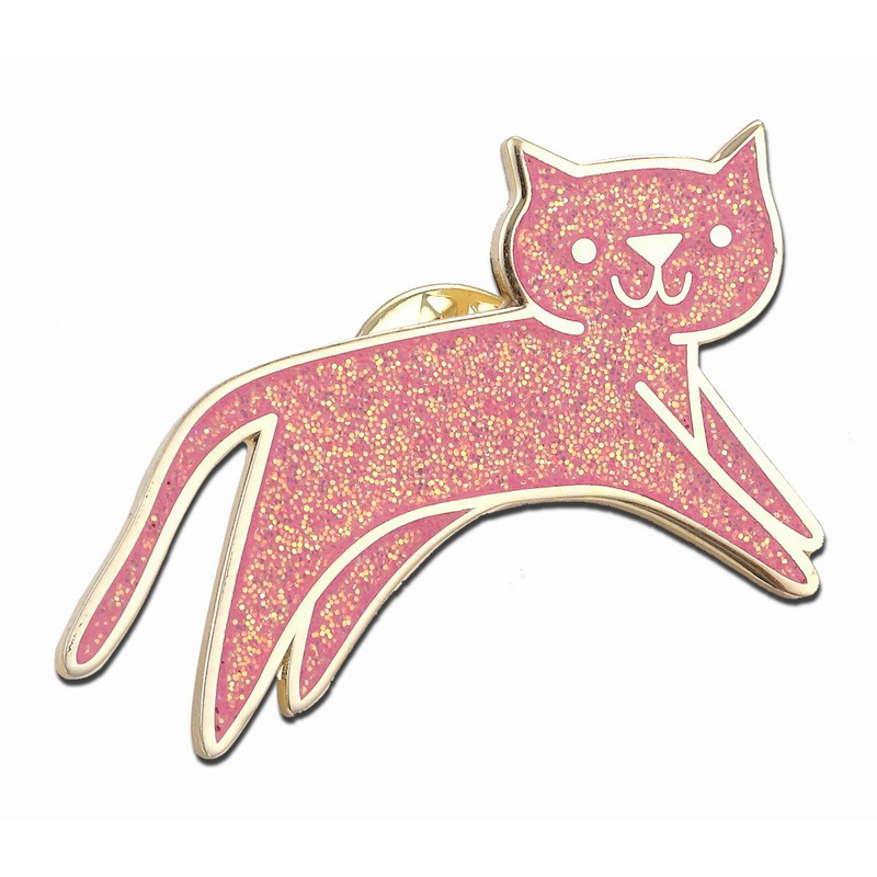 Custom Design Metal 2D 3D Colorful Animal Cartoon Souvenir Soft Enamel Button Lapel Pin with Glitter