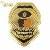 Customized Die Casting Gold Plated Metal Badge with Ribbon
