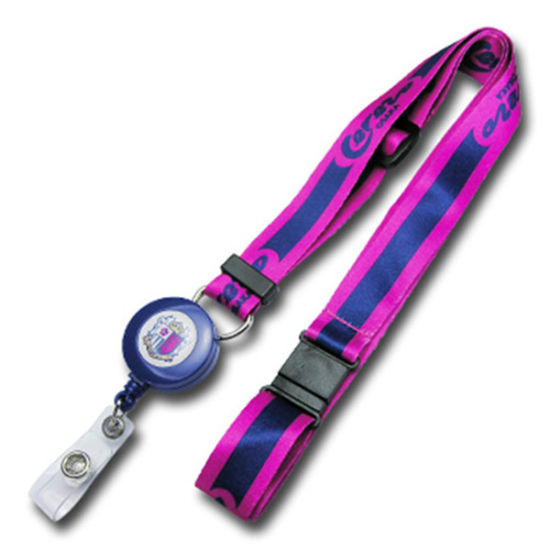 Blue Dye Sublimated Polyester Neck Lanyard for Promotion Gift