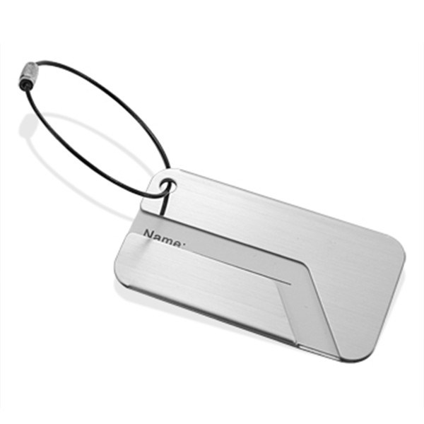 Creative Custom Design Gold Silver Stamp PU Leather Luggage Tag