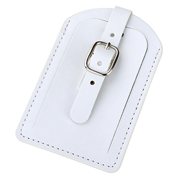 Creative Custom Design Gold Silver Stamp PU Leather Luggage Tag