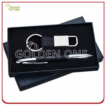 Creative Metal Key Chain and Click Pen Gift Set