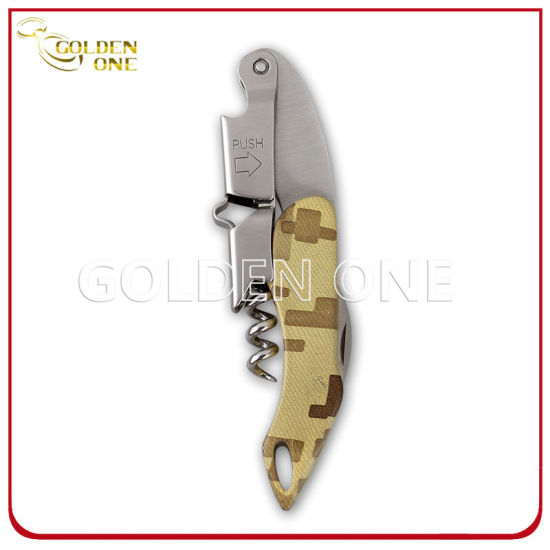 Fashion Design Multifunctional Wine Bottle Opener with Foil Cutter