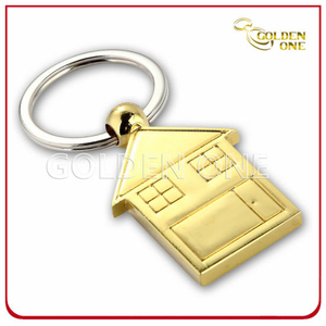 Customized Gold Plated House Metal Key Holder for Real Estate