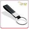 Wholesale Black PU Color Blank Leather Key Ring