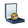 Corporate Challenge Commemorative Coin, Featuring A Copper 3D Design with A Flat Edge And A Velvet Presentation Box, Used To Recognize Employee Achievements And Commemorate Company Milestones