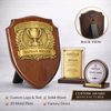 Personalized Wooden & Metal Achievement Award Plaque with Glass Front, Custom Engraved Trophy for Academic Excellence or Graduation