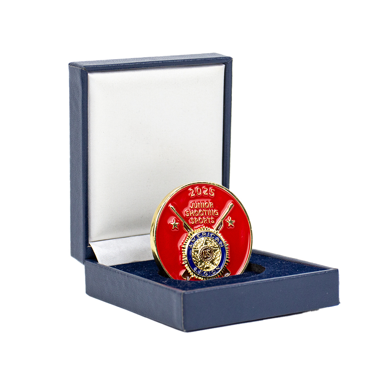Youth Target Training American Legion Junior Shooting Sports Challenge Coin with Dual-Tone Enamel Fill, Marksmanship Achievement Commemorative for Youth Competition and Sports Award Ceremony