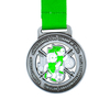 Personalized matte black zinc alloy Sports Championship team logo medal