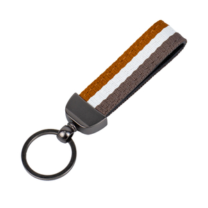 2025 Luxury Custom Leather Keychain with Hot Stamping Logo for Car Keys & Business Gifts