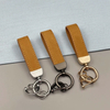 Custom Logo PU Leather Keychain for Car Keys Hot Stamping Luxury Promotional Gift Wholesale Bulk Order