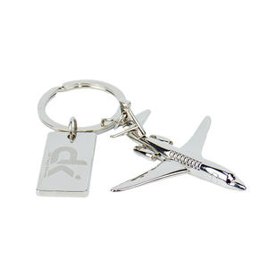 Custom Zinc Alloy Airplane Keychain with UV/Laser Logo Minimalist Stylish Blank Keychain for Promotional Gifts Daily Accessories 24h Design MOQ50
