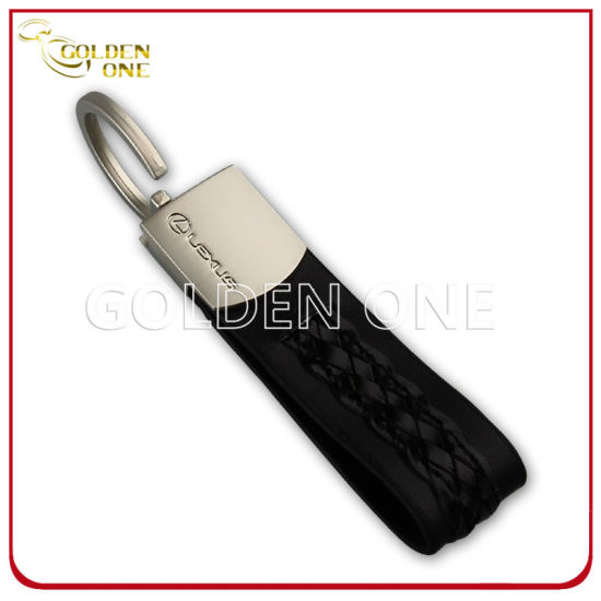 Personalized Genuine Leather Key Chain with Engrave Logo