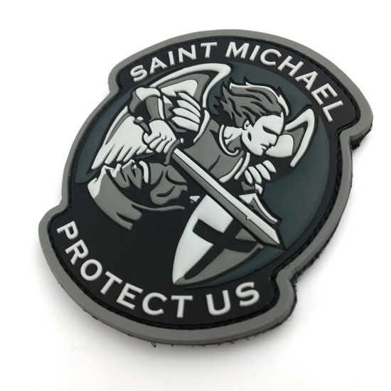 Custom Silicone PVC Clothing Labels 3D Military Rubber Patches for Promotional Gift