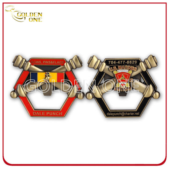 Promotion Custom Antique Gold 3D Challenge Metal Coin