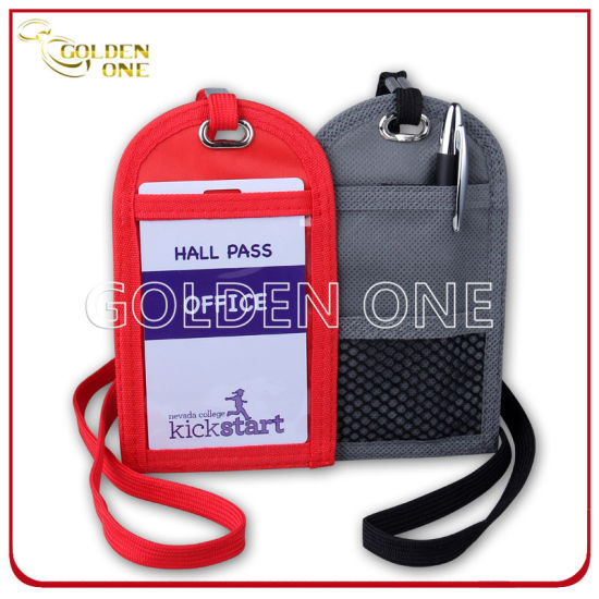 Hot Selling Superior Polyester Badge Holder with Lanyard