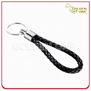 Special Design Promotion Woven Rope Leather Key Ring