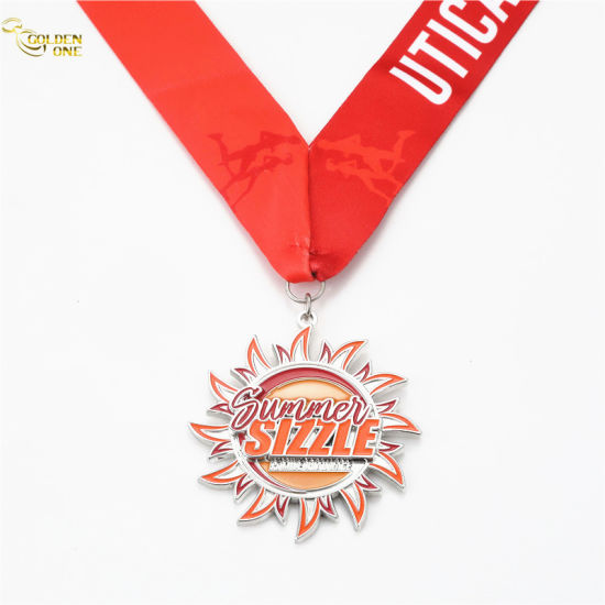 Customized Cut Out Glitter Competition Medal