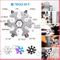 Stainless Steel 18 in 1 Snowflake Multifunctional Pocket Wrench Tool