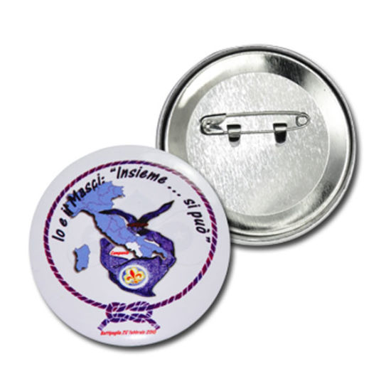 Custom Colorful Screen Printed Nickel Plated Button Badge