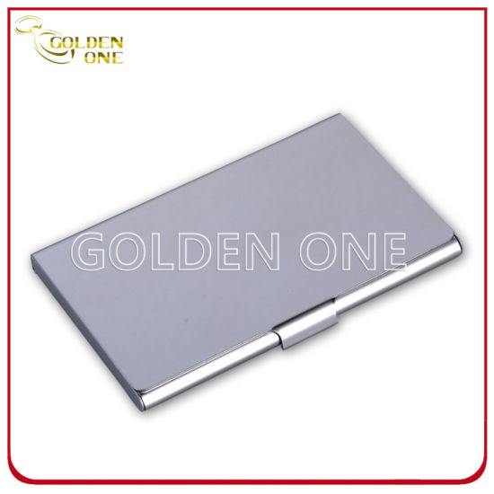 High Qulaity Business Metal Cover Leather Name Card Holder