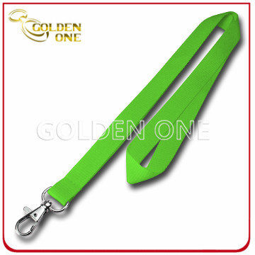 Supply Blank Pure Color Promotion Polyester Lanyard with Metal Hook