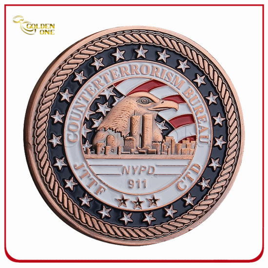China Wholesale Decoration Gift Zinc Alloy Cut Out Gold Plated Challenge Coin