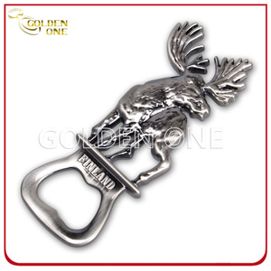 Finland Deer Shaped Opener Bottle Stainless Steel Beer Red Wine Opener Cork Screw Souvenir Metal Bottle Opener