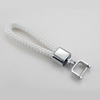 Nickel Plated Steering Wheel Zinc Alloy Key Chain with Compass