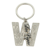 Metal Keyring Featuring Dual Printing And Black Laser Engraving Techniques, with Lettering And A Flat Ring Attachment, Suitable for Corporate Branding And Employee Recognition Awards