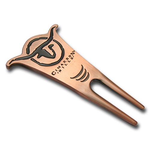 Custom 2D Logo Zinc Alloy Golf Divot Tool with Iron Ball Marker, Professional Divot Repair Fork Pitch Fork for Golfers in Velvet Pouch