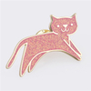 Antique-style Gold-plated Halloween Badge Featuring A Hard Enamel Cat Silhouette with Glitter-infused Resin Drip Accents. Ideal for Haunted House Souvenirs And Gothic-inspired Fashion Accessories