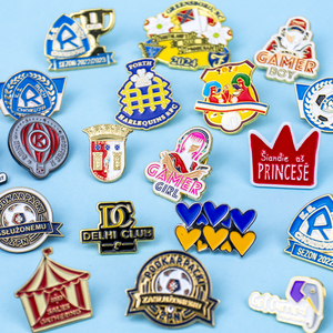 Professional Customised Zinc Alloy Badge All Metal Lapel Pins Brooches Silk Screen Printing Enamelling Custom Metal Maker