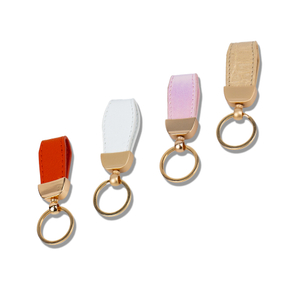 Mini Leather Keychain with Engraved Name Gift Box Packaging Anniversary Gifts