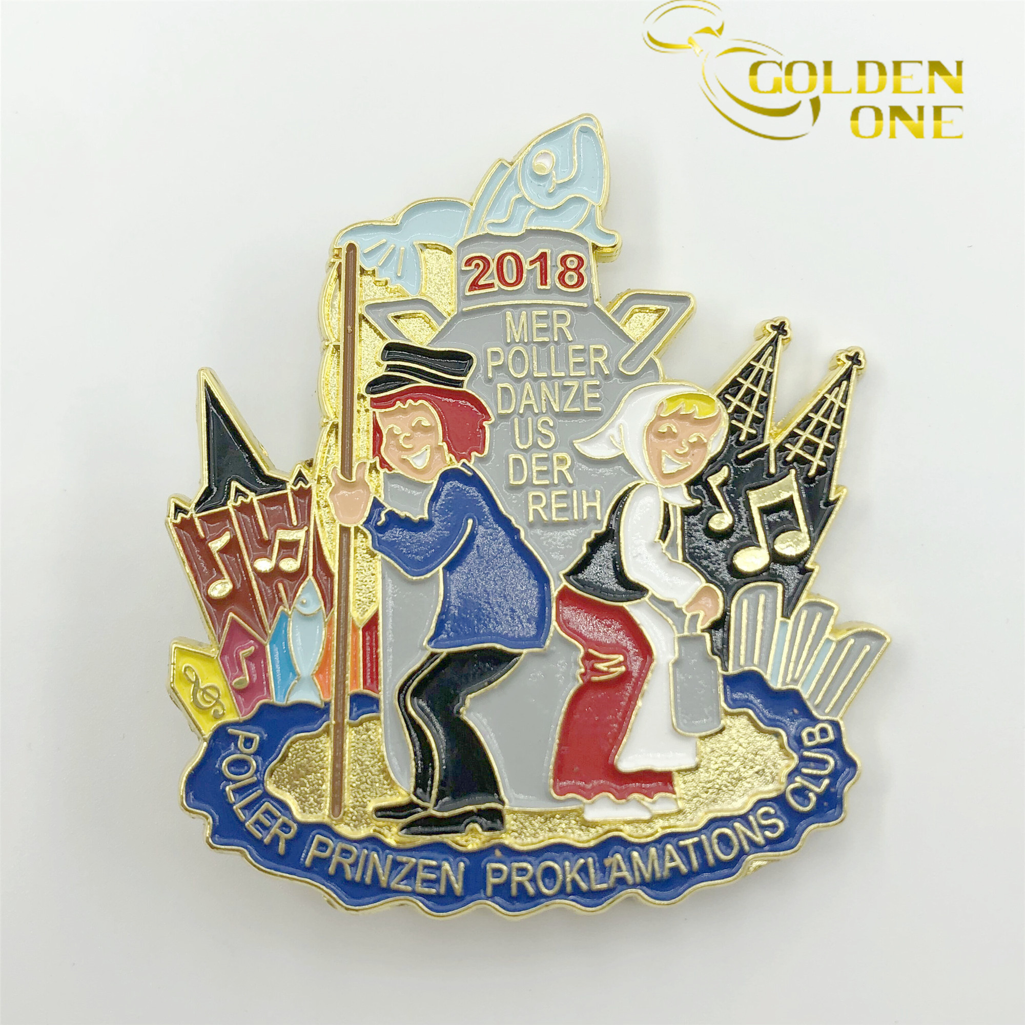 Hot Sale Metal Black Nickel Plated Gold Badge Cute Sheep Animal Custom Logo Soft Enamel Lapel Pin For Gift