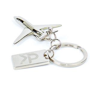 Custom Zinc Alloy Airplane Keychain with UV/Laser Logo Minimalist Stylish Blank Keychain for Promotional Gifts Daily Accessories 24h Design MOQ50