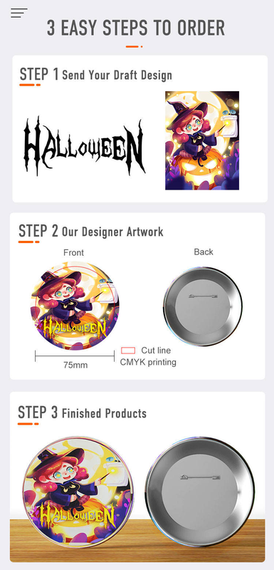 Tinplate commemorative badge with aluminum sand-finished base and back clasp, suitable for ceremonies and corporate events