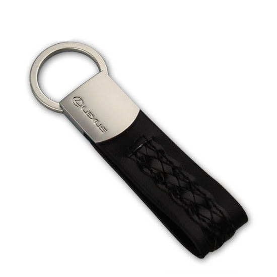 Deluxe Genuine Leather Keychain with 2 Rings