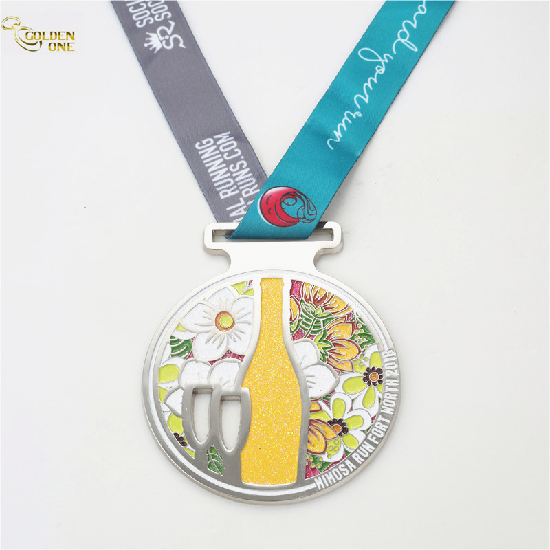 Customized Cut out Glitter Competition Medal