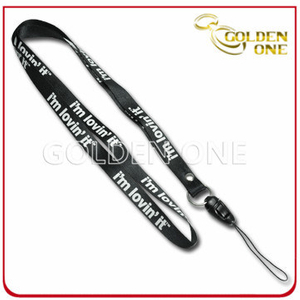 Factory Direct Supply Silk Screen Printed Polyester Promotion Lanyard