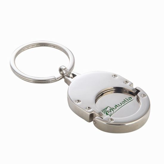 Metal Key Chain Trolley Token for Business Gift